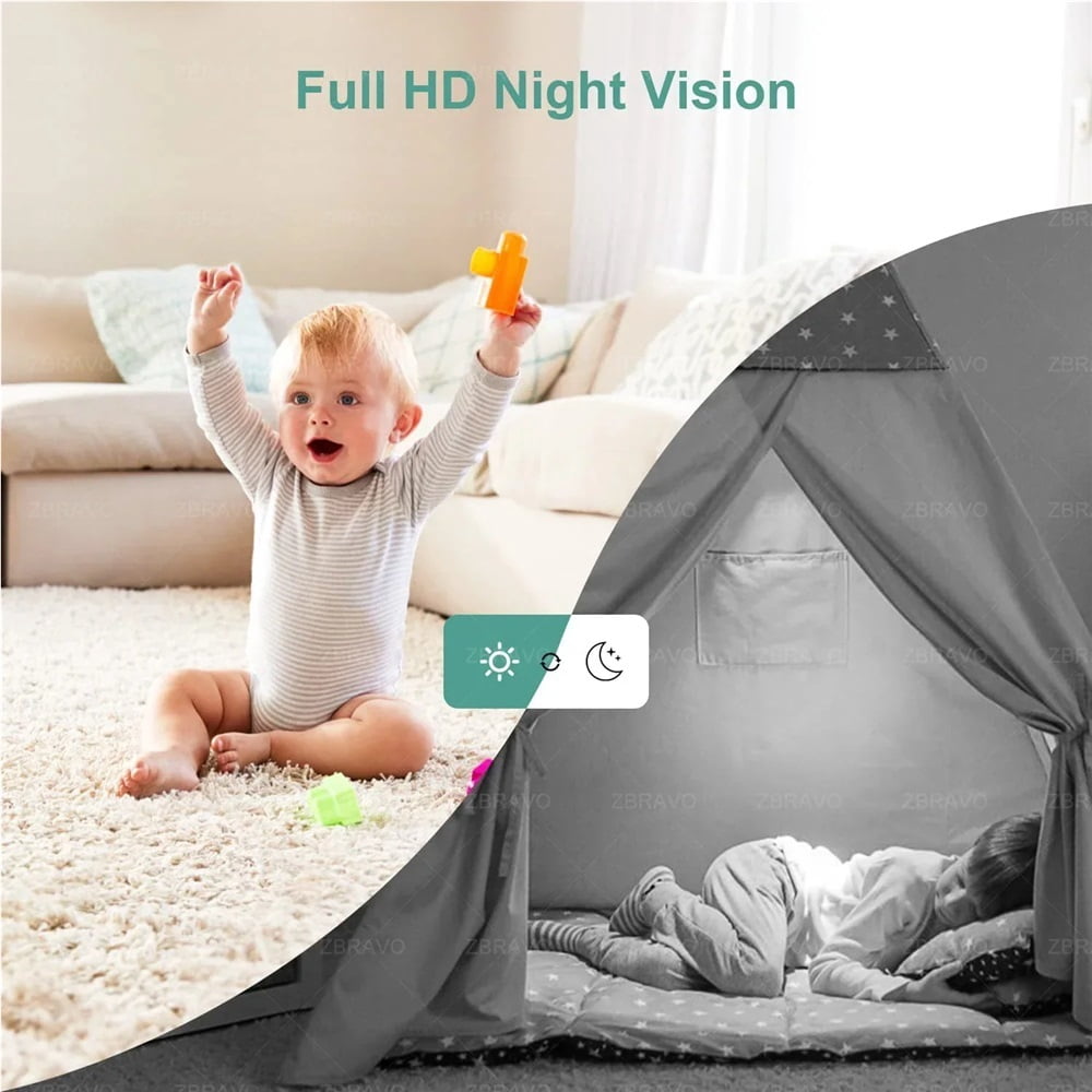 Mini Wifi Camera 3MP 5MP Color Night Vision Two Way Audio Auto Tracking Indoor Use Baby Monitor Wireless Security Camera