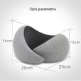 thumbnail image 2 of Almohada de viaje, almohada para el cuello con abrazos de mosca, almohada para el cuello de viaje, almohada para el cuello de viaje con espuma viscoelástica, almohada para el cuello de viaje, 2 of 5