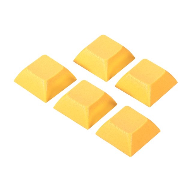 Unique Bargains 1U Blank Keycaps, 5 Pack Universal PBT Keyboard Replacement Accessories for MX Mechanical Keyboard, Yellow