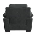 thumbnail image 5 of Miekor Furniture Plush Seating Chair Dark Gray Textured Fabric Channel Tufting Solid Wood Frame Modern Living Room Furniture W5U282, 5 of 7
