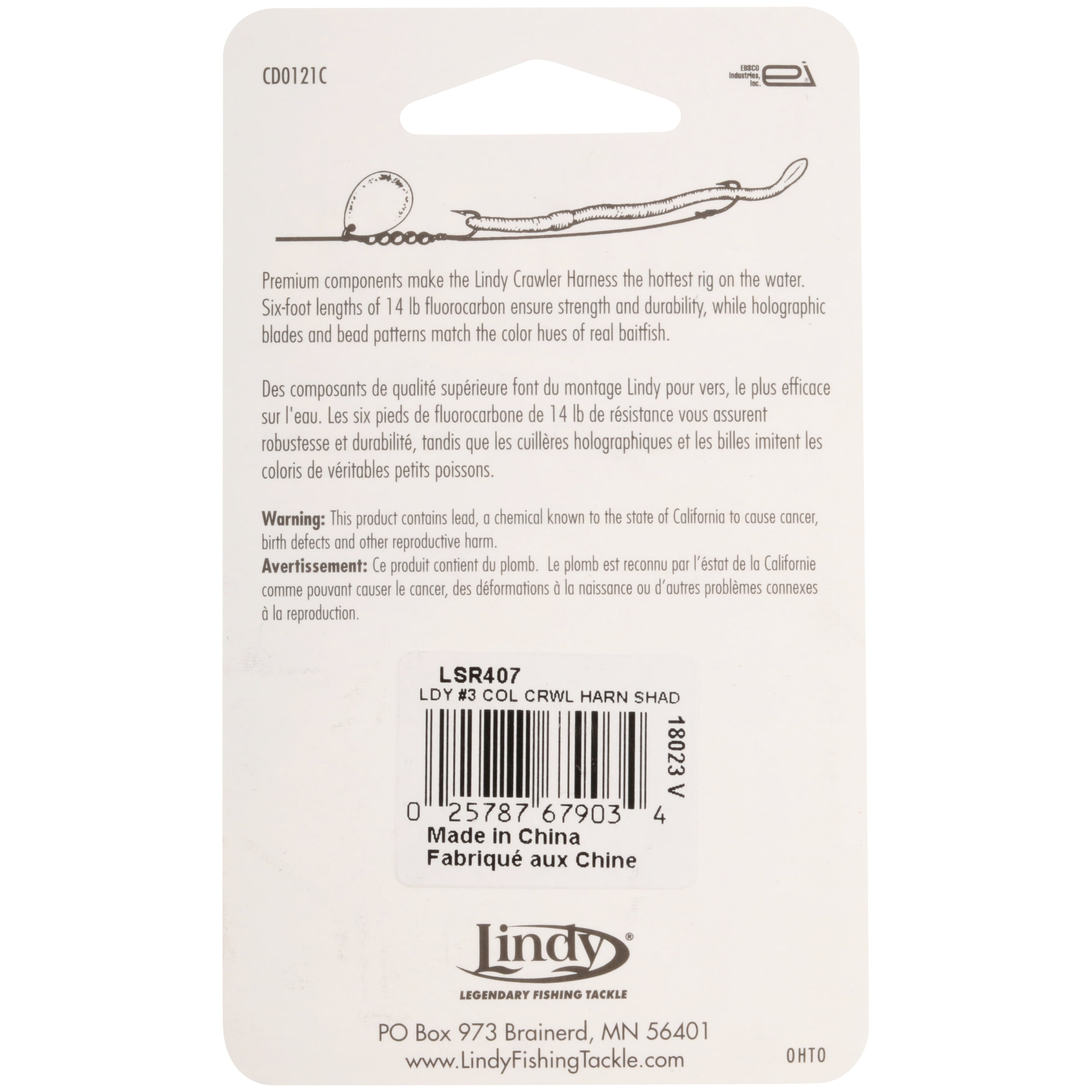 Lindy Crawler Harness Colorado Blade Shad 72"
