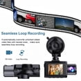 thumbnail image 4 of Vehicle Backup Camera Qwtwty Dash Cam 1.5in HD 2K Front Inside And Rear 3 Channel Car Recorder With Night Vision Loop Recording/Motion Detection /Wide Angle/Loop Recording, 4 of 7