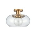 thumbnail image 2 of Atlas Lighting and Home 1-Light Semi Flush Mount Ceiling Light Fixture - 13" - Brushed Gold, 2 of 6