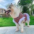 thumbnail image 5 of Dog Shirt Striped Skirt Dog Dresses for Large Dogs Girl Soft Cotton Lace Puppy Apparel, 5 of 6