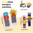 thumbnail image 2 of piezas Calcetines Sonajero y Pulsera,Sonido Estimulante Temprano y Colores Brillantes,Estimulacion Temprana para niños con Sonido y Colores Brillantes,Regalos de Navidad(Verde y azul), 2 of 3
