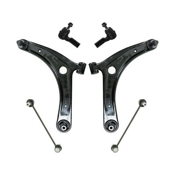 Front Control Arm Ball Joint Tie Rod and Sway Bar Link Kit 6 Piece - Compatible with 2008 - 2019 Mitsubishi Outlander 2009 2010 2011 2012 2013 2014 2015 2016 2017 2018