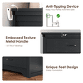 thumbnail image 3 of Farmhouse 5 Drawer Dresser for Bedroom, 47" Tall Chest of Drawers, Wood Black Dresser with Deep Drawers, Storage Dressers Organizer for Bedroom, Living Room, Hallway, Black, 3 of 9