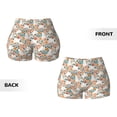 thumbnail image 5 of Haiem Cute Rabbit Floral No Front Seam Biker Shorts for Women Yoga Workout Gym Bike Shorts with Tummy Control Moisture-Wicking-, 5 of 9