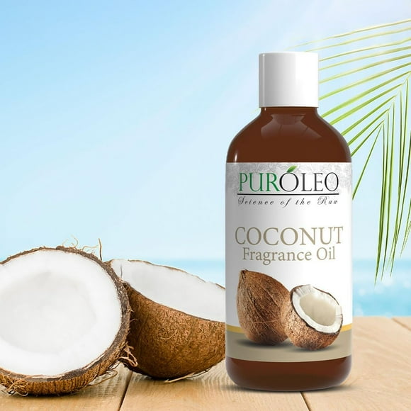 PUROLEO Coconut Fragrance Oil - 4 Fl Oz/120 ML Canadian-Made for DIY Candles, Soap, Aromatherapy and More! | Infuse Your Home with Essential Oil Scents | Perfect for Diffusers, Candles