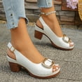 thumbnail image 6 of Willtoo Women's Chunky Heel Sandals Square Toe Slingback Comfortable Insole Casual Summer Shoes, 6 of 7