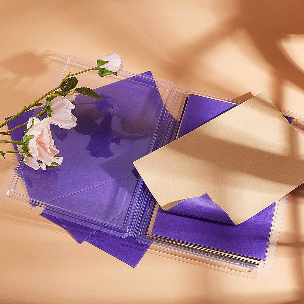 20 pc Jewelry Flocking Cloth Polyester Self-adhesive Fabric Rectangle Blue Violet 29.5x20x0.07cmDIY