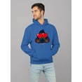 thumbnail image 2 of Argyle Love Emoji - Playful Hearts Graphic Men's Hoodie, 2 of 4