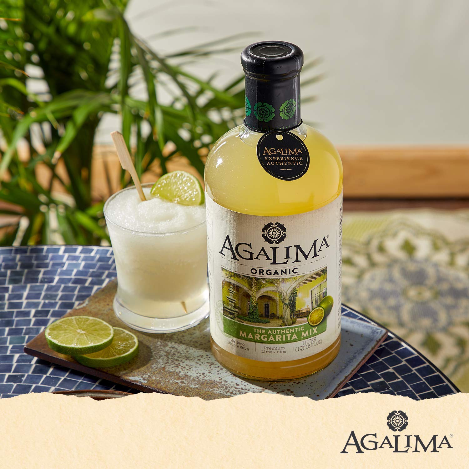 Agalima Organic Authenic Margarita Drink Mix, All Natural, 1 Liter (18 Fl Oz) Glass Bottle, Individually Boxed - image 4 of 6