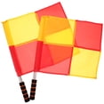 thumbnail image 3 of 2Pcs Match Referee Flag Multi Color Polyester Stainless Steel for Soccer Games Track and Field Events, 3 of 8