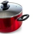 thumbnail image 5 of Gibson Oster Merrion 6 Quart Nonstick Aluminum Dutch Oven with Glass Lid in Red, 5 of 7
