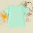 thumbnail image 3 of Okbabeha Little Boys Girls Short Sleeve Crew Neck Letter T Shirt Pullover Tops Summer Basic Tees Casual Clothes 1-8Y, 3 of 7