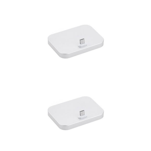 Cateissary Soporte de tipo c de escritorio para teléfono móvil Carga USB-C para teléfono celular Plata 2Conjunto
