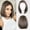 Ash Brown, variant on HAPPY&CC Short Bob Wigs For Women Pre Plucked Straight Synthetic Wig Natural Hairline Lace Front Wig Cap Platinum Blonde Glueless Daily Wig For Party And Daily 10inch