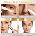 thumbnail image 5 of Upgrade 2 in 1 Blanc Cover Cream Stick V - Color Changing Foundation Stick with Volufiline - Hydrating Concealer Base Makeup, Dual-Ended with Built-in Brush, Portable for Daily Use, 5 of 8