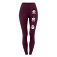 thumbnail image 4 of miqiqism Great discounts！Woman Christmas Pants Casual Slim Fit Trousers Cute Printed Legging for Teen Girls Elastic Pant,Wine,Large, 4 of 4
