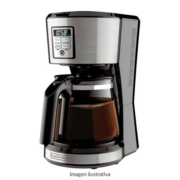 Cafetera Programable Black & Decker Tecnología Vortex 12 Tazas Acero