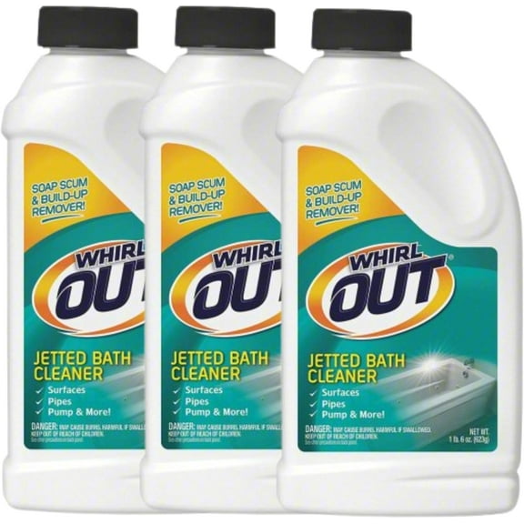 WhirlOUT Jetted Bath Cleaner, 22 Fl. Oz. Bottle, Pack of 3