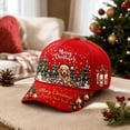 thumbnail image 4 of Red Ajustable Christmas Baseball Hat for Women & Men, Colorful Embroidered Funny Xmas Holiday Twill Cotton Cap, Christmas & New Year Gifts, 4 of 5