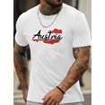 thumbnail image 1 of Men's Creative Top, Casual Short Sleeve Crew Neck T-shirt, Men's Clothing for Summer Outdoor, Short sleeves, Round Neck Tees, 1 of 6