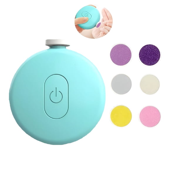 ACDANC Baby Nail Trimmer Electric with 6 Grinding Pads for Trim, Polish, Baby Grooming Kit Newborn Nail File for Infant Toddler (Blue)
