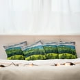 thumbnail image 7 of Ambesonne Mountain Throw Pillow Cover 4 Pack, Landscape of Mountains, 18", Forest Green, 7 of 7