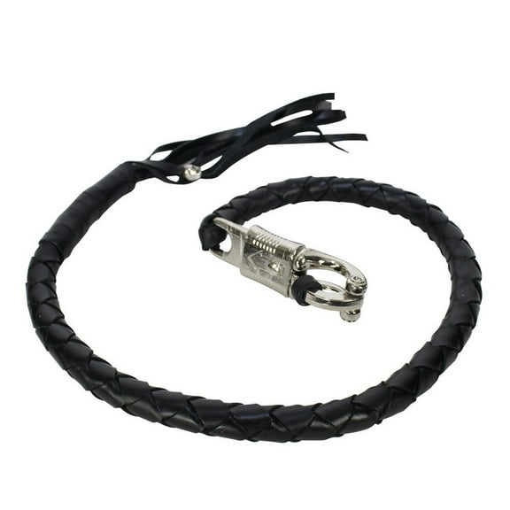 Dream Apparel 42" Leather Motorcycle Get Back Whip for Handlebar Fringed Biker Whip