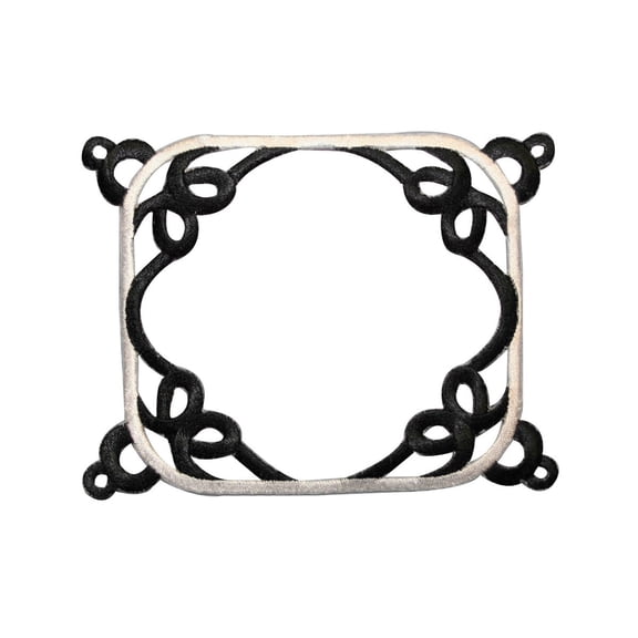 ID 3423 Black and White Picture Frame Patch Outline Embroidered Iron On Applique