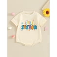 Toddler Girl Round Neck Short Sleeve Letter Embroidery Print Shirt