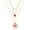 Gold, variant on Fiaya Women Trendy Layered Heart Pendant Necklace, 1Pc Fashion Double Red Love Stacked Choker, Adjustable Peach Heart Necklace for Party Valentine's Day Jewelry Gift (Gold)