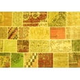 thumbnail image 1 of Ahgly Company Indoor Rectangle Patchwork Yellow Transitional Area Rugs, 7' x 10', 1 of 4