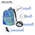 thumbnail image 5 of Xecao Peacock for Canvas College Laptop Backpack, Durable Rucksack Travel Notebook Bag School Backpack Book Bag for Men Women, 5 of 8