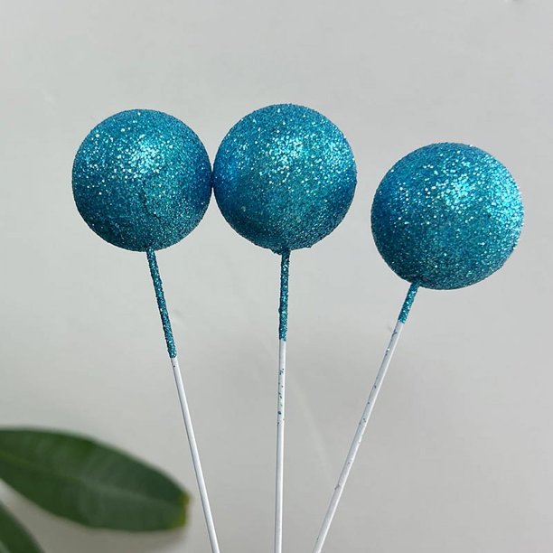 2 cm 2,5 cm 3 cm 4 cm Feliz Navidad bola de brillo Navidad Año nuevo Baby Shower Cupcake decoraciones bolas de perlas de espuma sintética