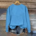 thumbnail image 5 of FAVIPT Oversized Sweatshirts for Women Casual Trendy Fall 2025 Outfits Long Sleeve Crew Neck Plain Relaxed Pullover Tops Sky Blue,M, 5 of 7