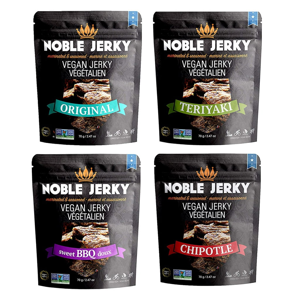 Noble Jerky Vegan Jerky Variety Pack 4 Flavors