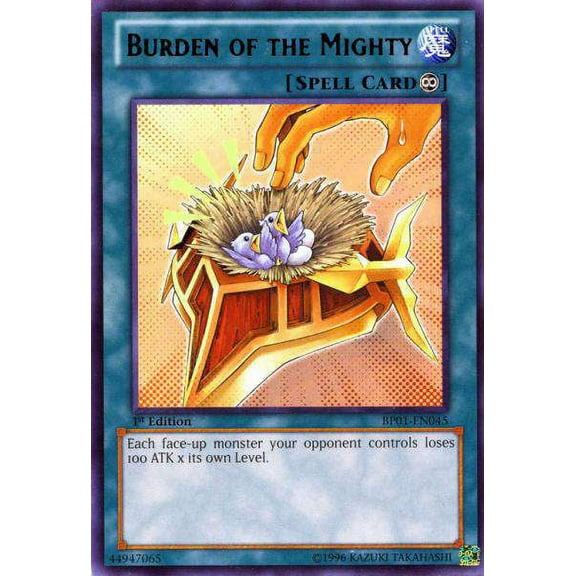YuGiOh Battle Pack: Epic Dawn Rare Burden of the Mighty BP01-EN045