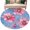 FireBrick, variant on Round Rugs 5Ft, Pink Spring Floral Round Area Rug Washable Indoor Throw Carpet, Watercolor Elegant Botanical Blue Soft Non Slip Circle Rug for Cabinet Bathroom Home Decor Aesthetic