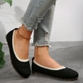thumbnail image 6 of Hopeusnice Flats Shoes for Women Non-Slip Canvas Materials Summer And Fall Shoes Soft Breathable Flat Heel Trendy Pumps Shoes Women's Flats Shoes Slip-Resistant Walking Shoes Black 41, 6 of 9