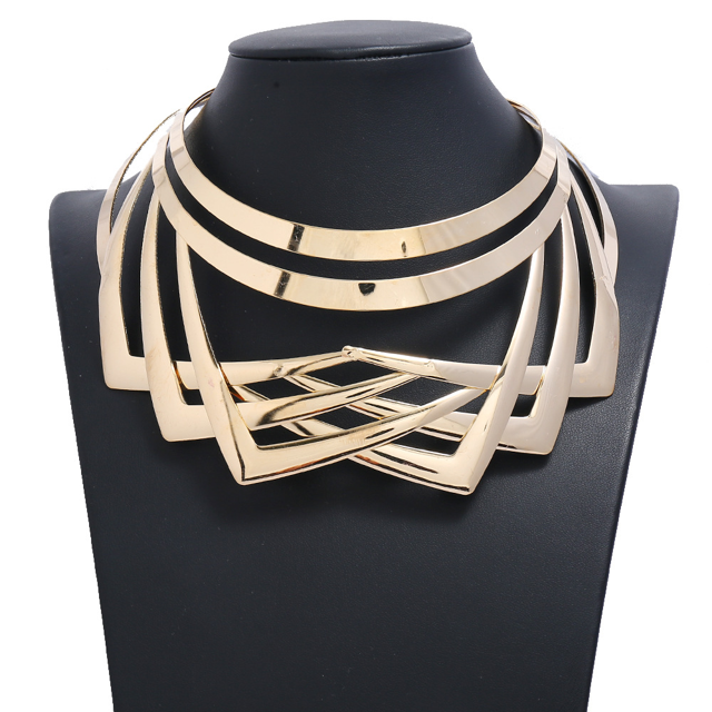 Gargantilla de aleación, Collar corto llamativo Simple, Collar tipo gargantilla, babero, joyería de disfraz a la moda, regalo