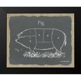 thumbnail image 2 of Babbitt, Gwendolyn 24x20 Black Modern Framed Museum Art Print Titled - Pig on Burlap, 2 of 5