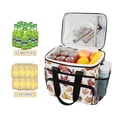 thumbnail image 2 of FORMRS Insulated Cooler Bag 24 Cans Capacity Soft Leakproof Lunch Box with Side Pockets, Gray Autumn Leaves, 2 of 7