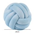 thumbnail image 2 of Knot Ball Pillow, Round Throw Pillow Cushion Home Decoration, Soft Plush Knotted Ball Pillow for Sofa Bed(Sky Blue-1,20x20cm), 2 of 2