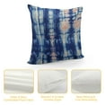 thumbnail image 4 of COMIO  Abstract Indigo Art Navy Blue Decorative Throw Pillow Cover, Navy Indigo Blue Shibori Abstract Tie Dye Striped Cushion Case for Sofa Bedroom Throw Pillow Case., 4 of 5