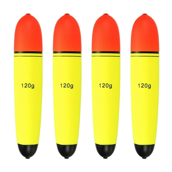 EVA 4.2oz Fishing Slip Bobbers Float, Yellow, 4 Pack