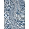 thumbnail image 1 of Unique Loom Outdoor Modern Stripes Area Rug 7' x 10' Rectangle Navy Blue/Ivory, 1 of 1