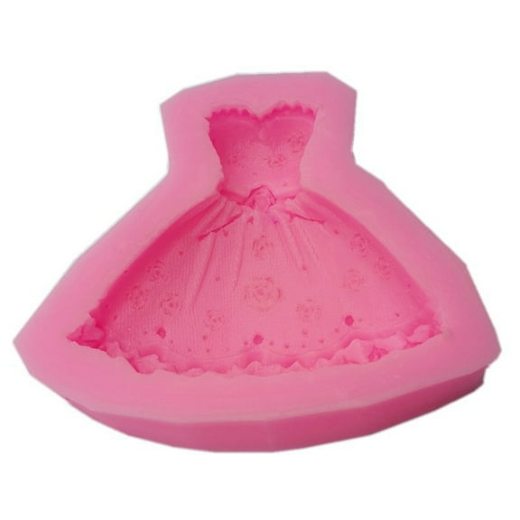 ROMANSENTIAL 3D Shaped Silicone Fondant Mold Pink 1Pack 2.8x3.5x0.6in